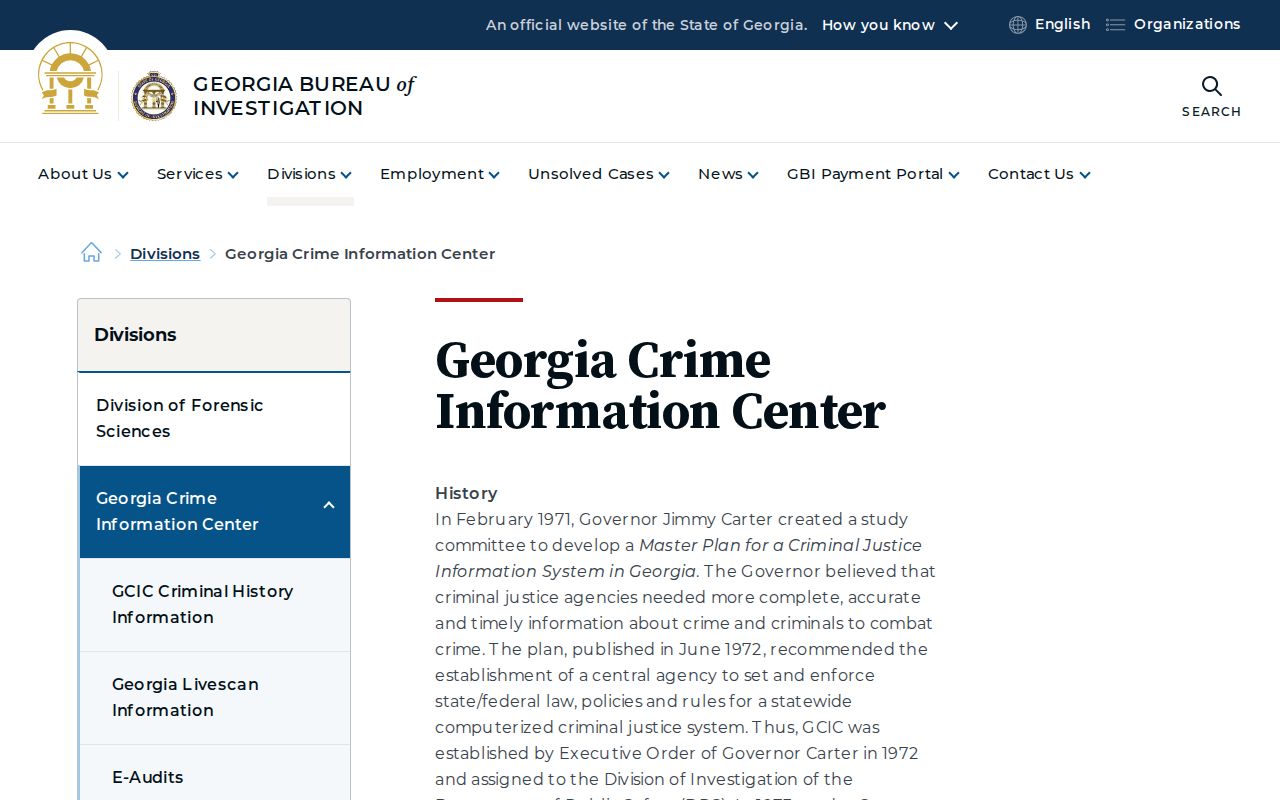 Georgia Crime Information Center official information